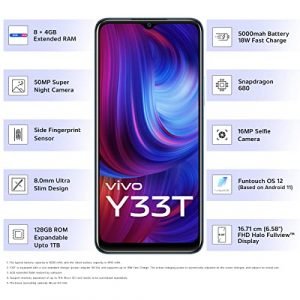 Vivo Y33T (Mid Day Dream, 8GB RAM, 128GB ROM) with No Cost EMI/Additional Exchange Offers