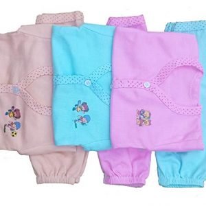 Babyblossom Baby Kid’s Cotton Combo Pack Of 3 Clothing Set ( 3 Top And 3 Bottom) (1112,Multicolor,0-3 Months)